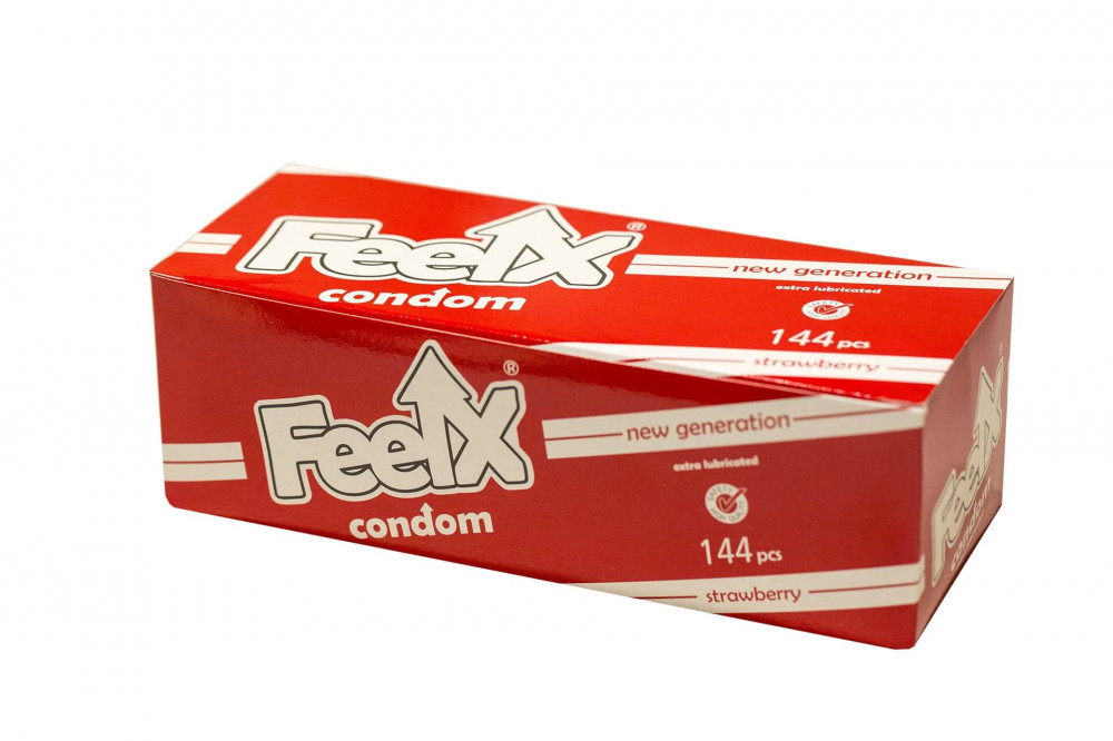 Kondomy FeelX - jahoda (144ks)