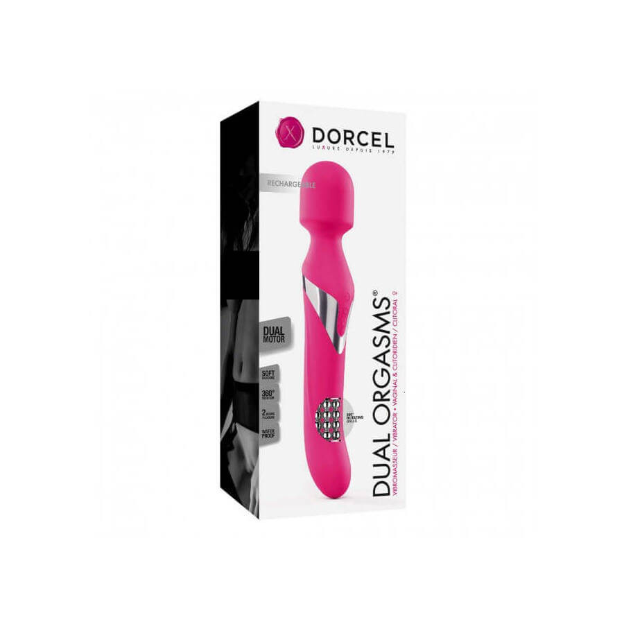 Dorcel Dual Orgasms - nabíjecí, masážní vibrátor 2in1 (růžový)