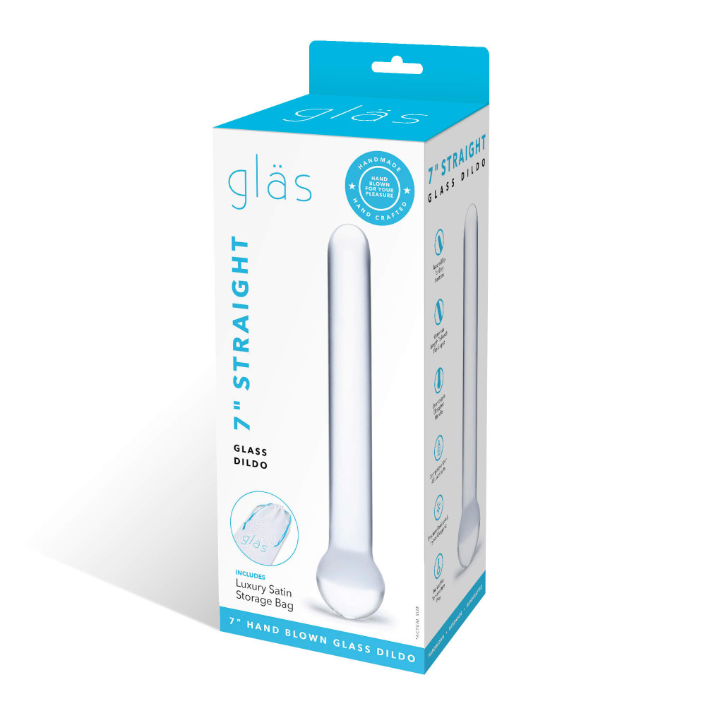 Glas Straight - klasické skleněné dildo (průhledné)