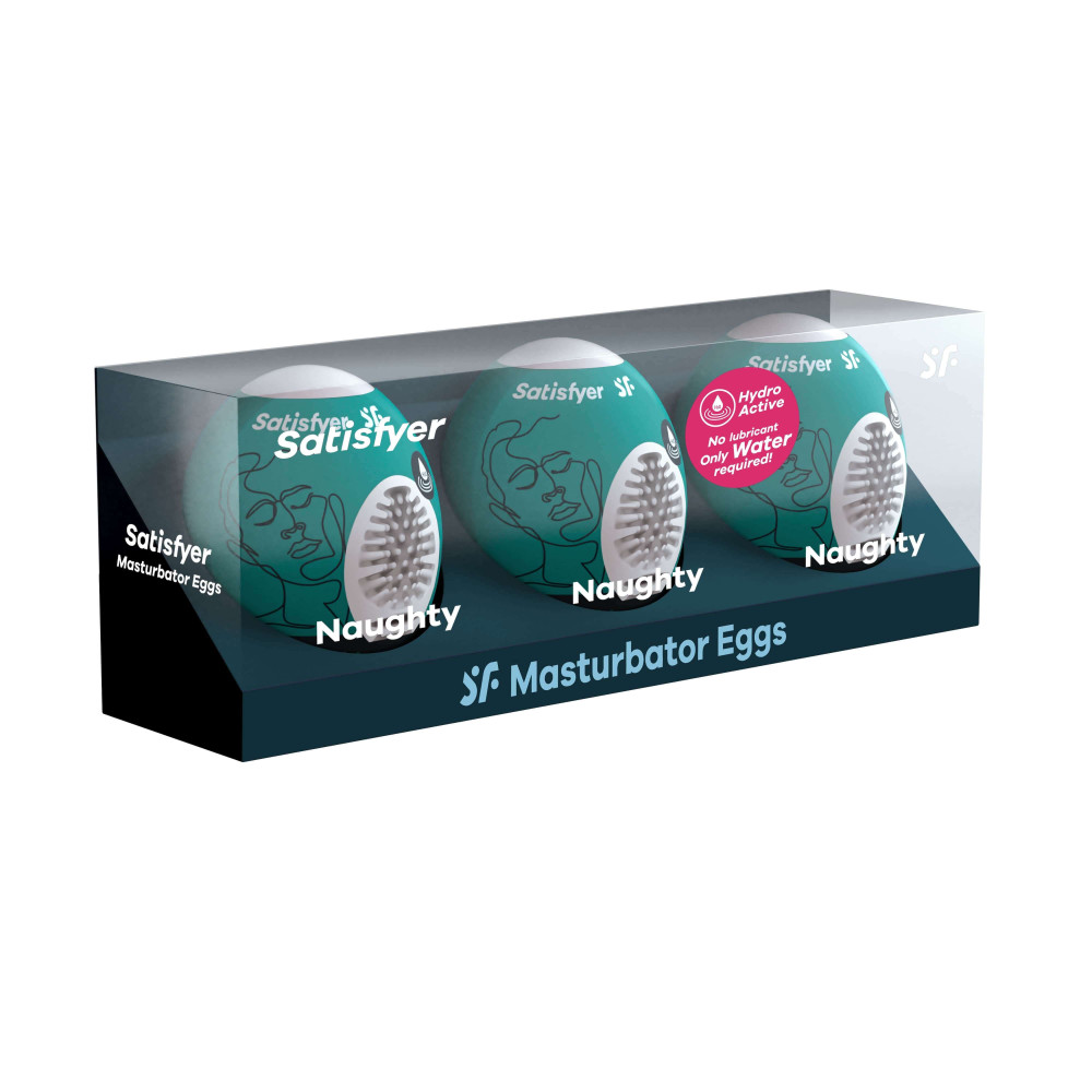 Satisfyer Egg Naughty - souprava masturbačních vajíček (3ks)