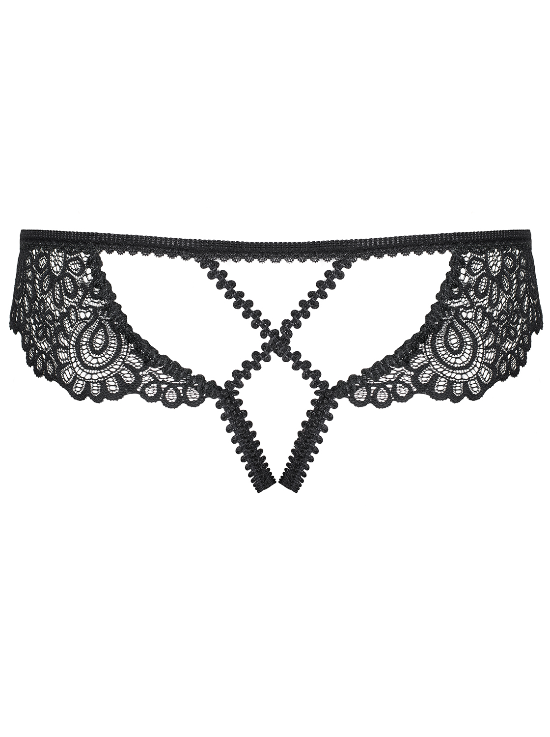 Elegantní kalhotky otevřené Mixty crotchless panties - Obsessive černá L/XL