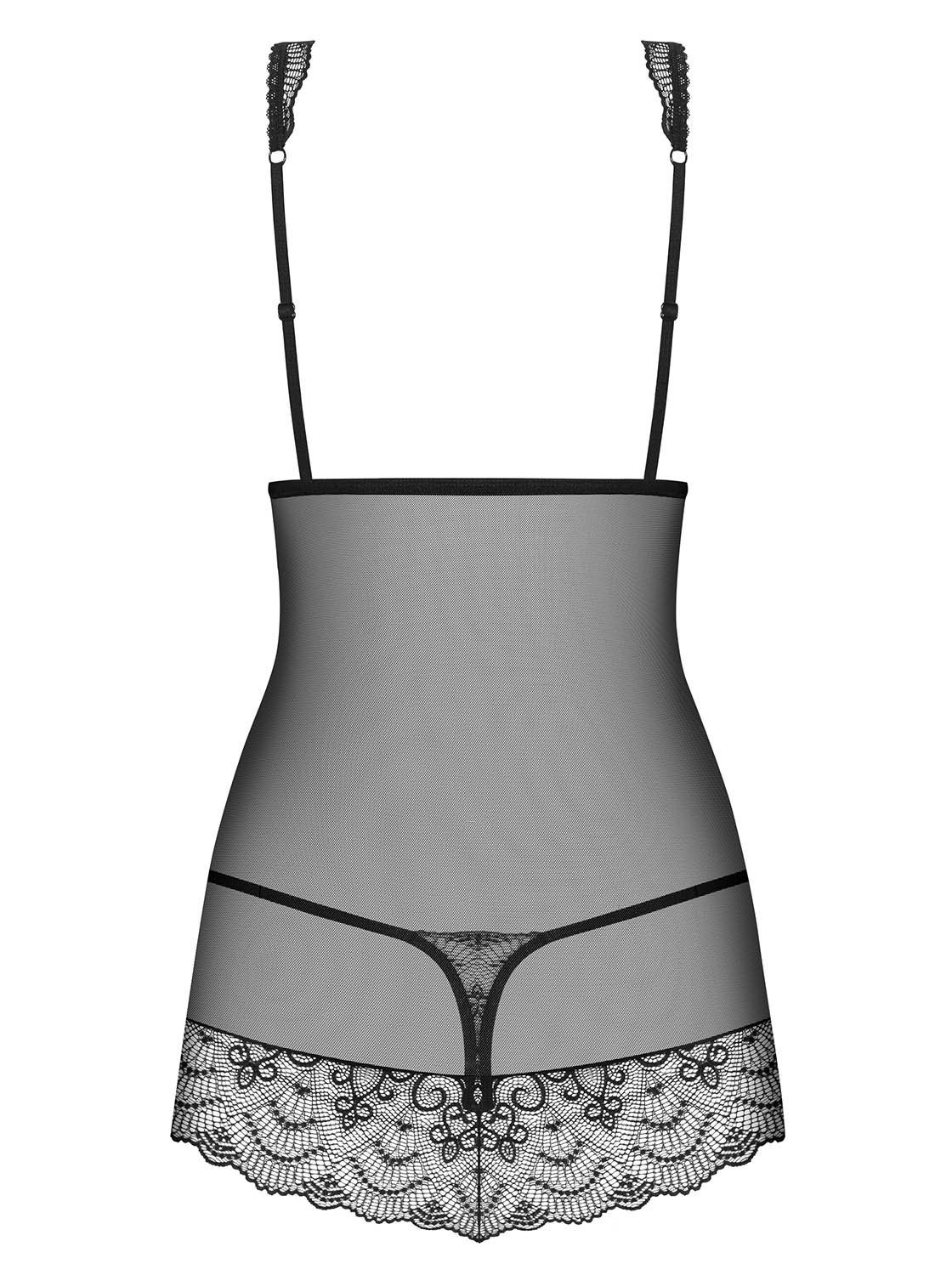 Svůdná košilka Firella chemise - Obsessive černá L/XL