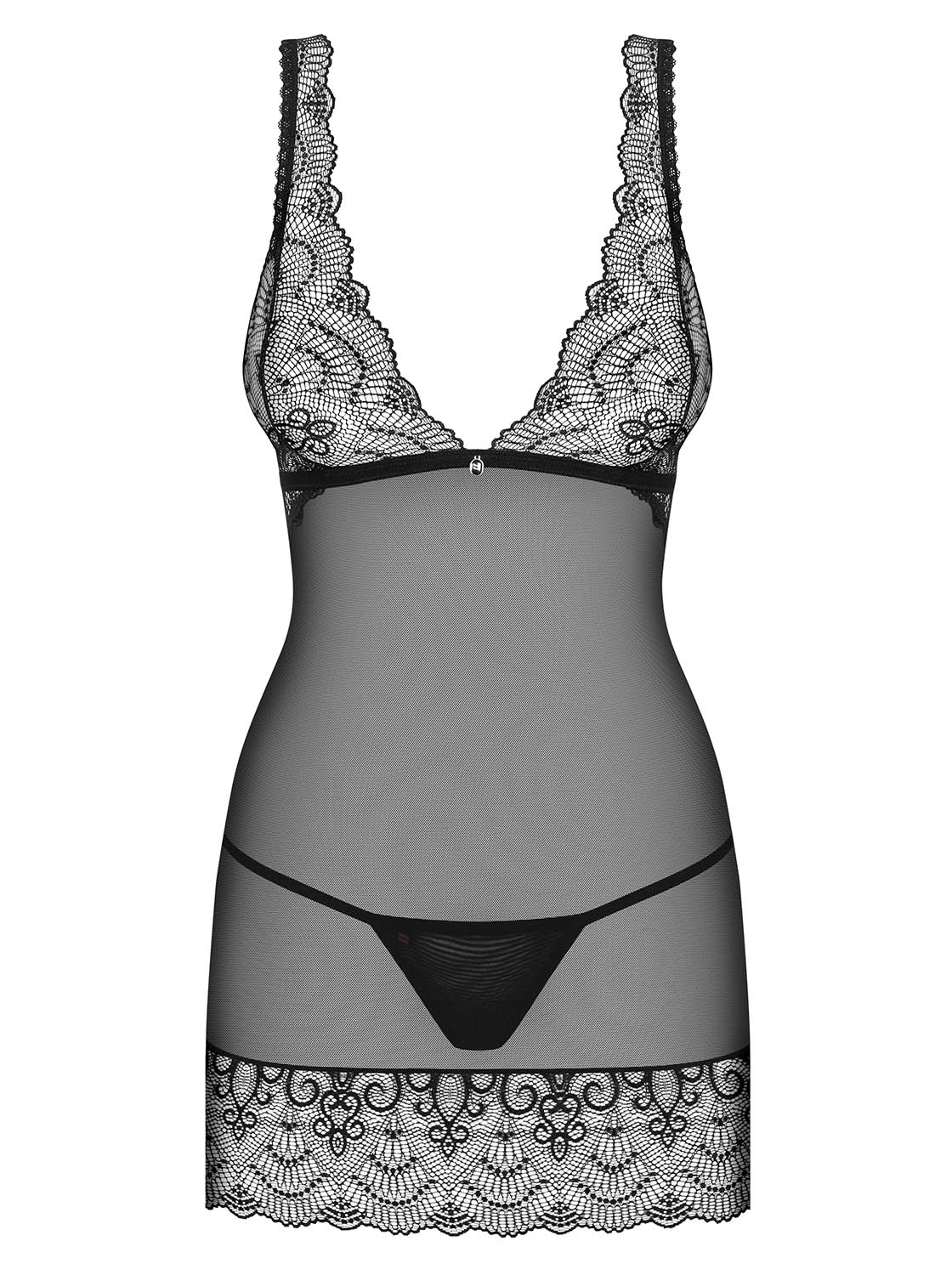 Svůdná košilka Firella chemise - Obsessive černá L/XL