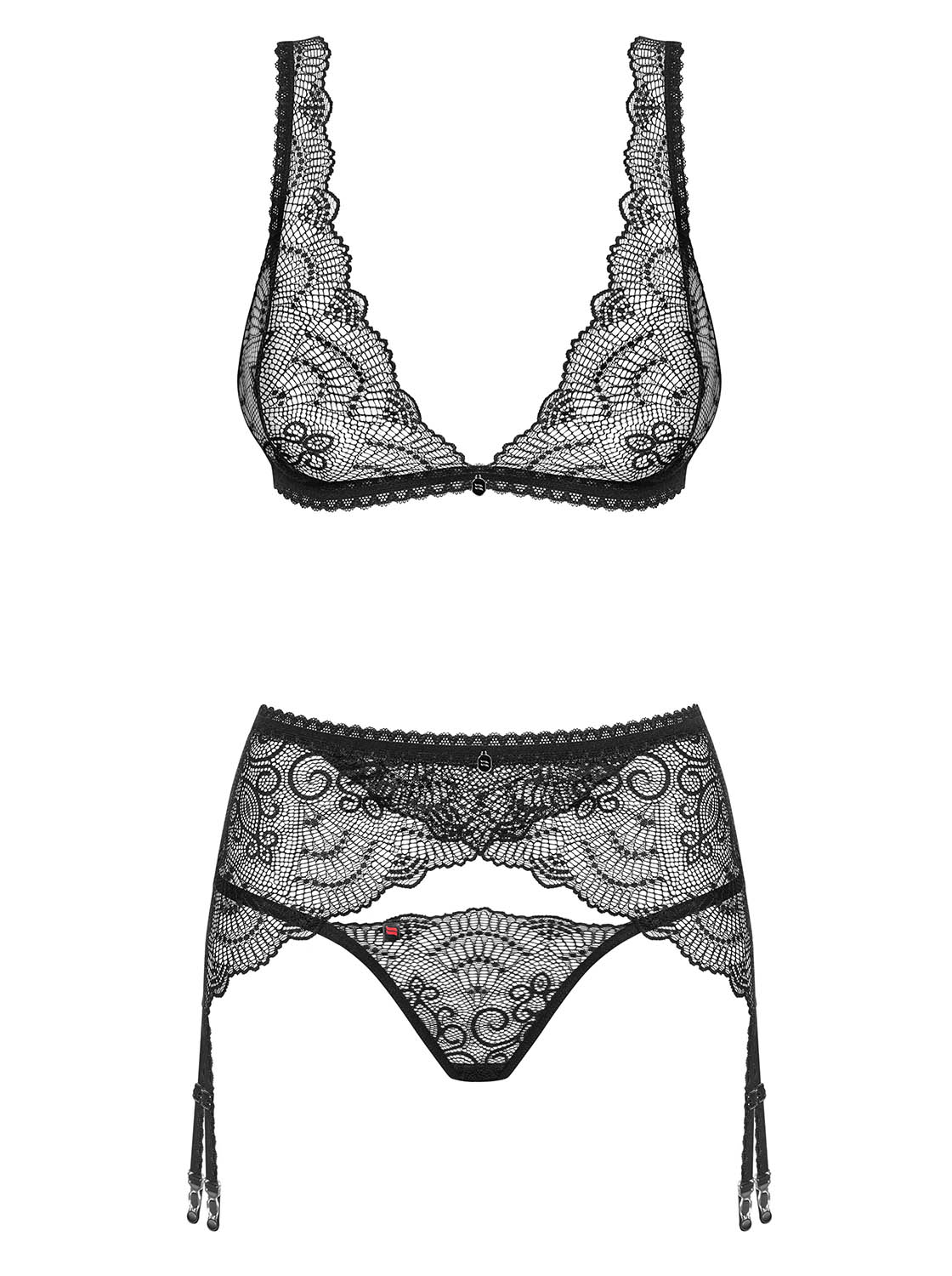 Sexy set Firella set 3-pcs - Obsessive černá S/M