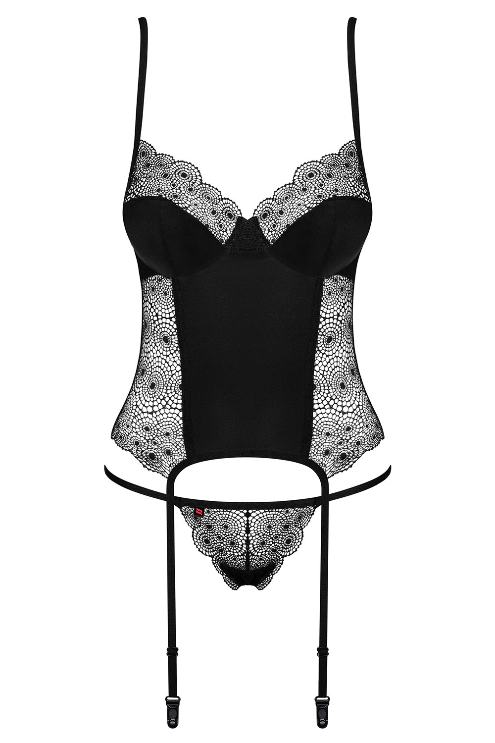 Erotický korzet Sharlotte corset - OBSESSIVE rubínová S/M