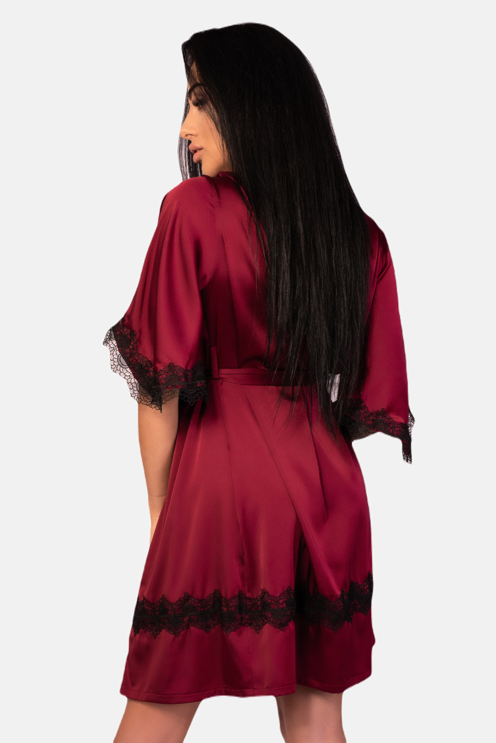 Dámský župan LivCo Corsetti Fashion Housecoat Aresmina Claret L/XL