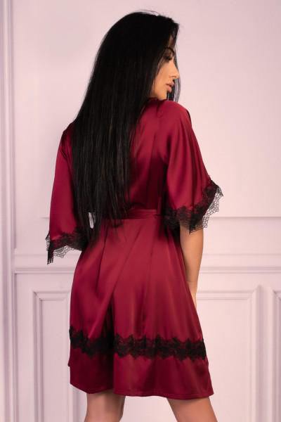 Dámský župan LivCo Corsetti Fashion Housecoat Aresmina Claret L/XL