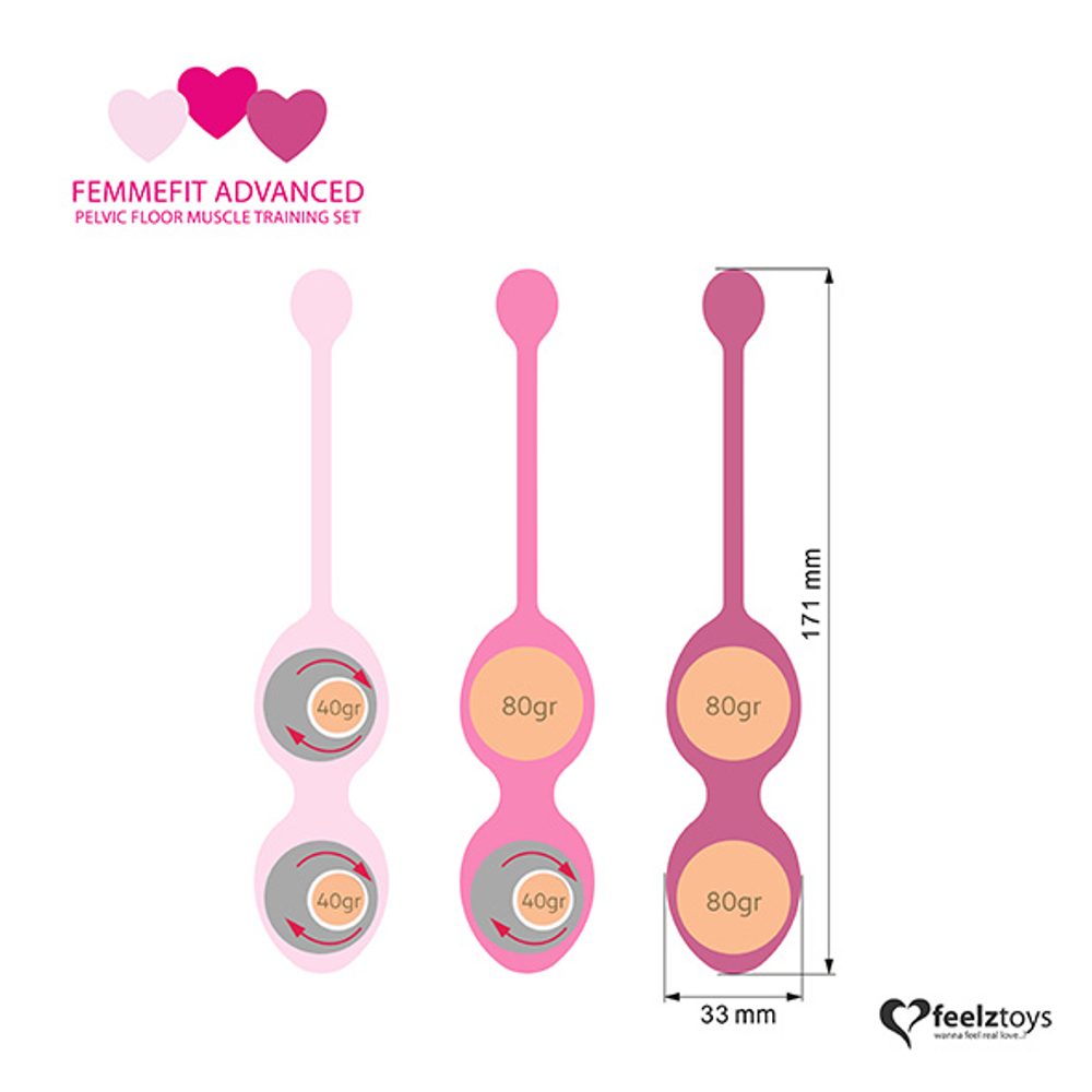 FeelzToys FemmeFit Advanced Pelvic Muscle Training Set 3 pcs