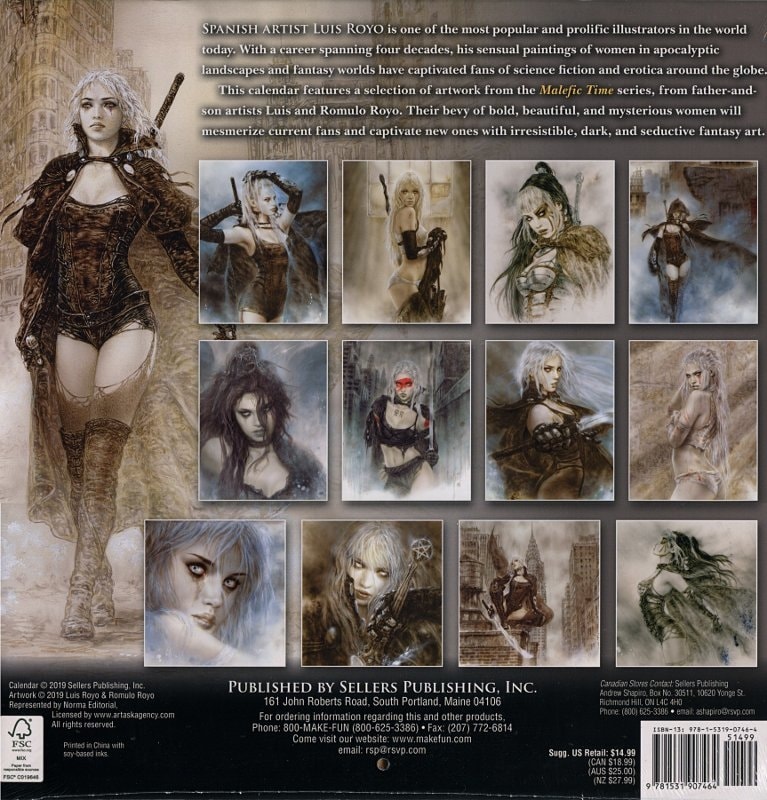 FANTASY ART OF ROYO - 2020 CALENDAR