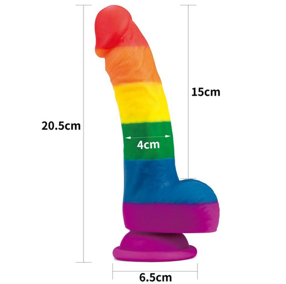 Lovetoy PRIDER LGBT rainbow dildo 8