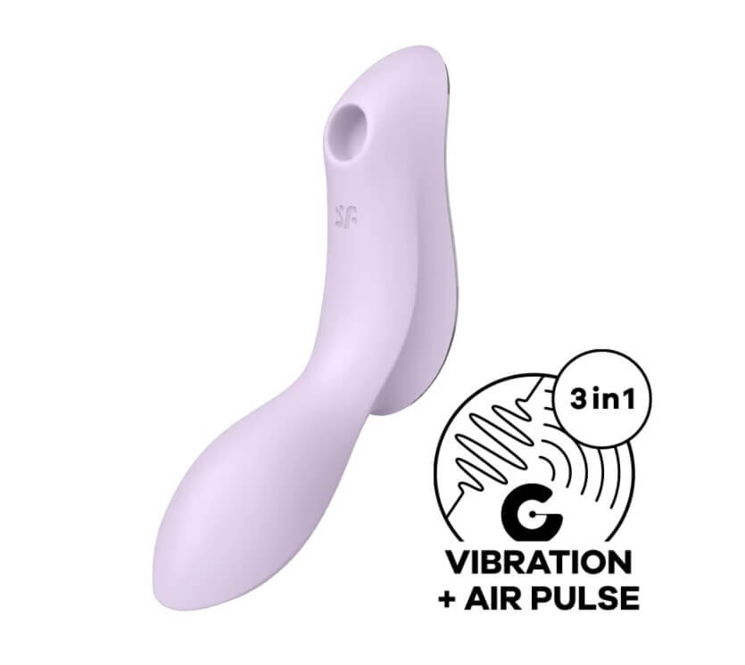 Satisfyer Curvy Trinity 2 - nabíjecí vaginální vibrátor se stimulátorem klitorisu (fialový)