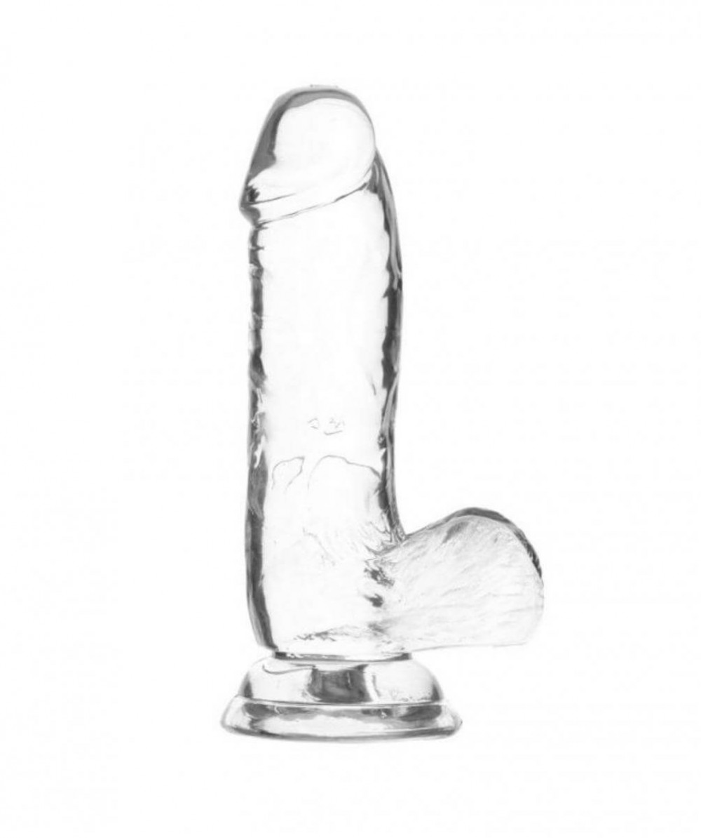 Addiction Crystal - Varlatové dildo s nožičkami (průsvitné) - 15 cm