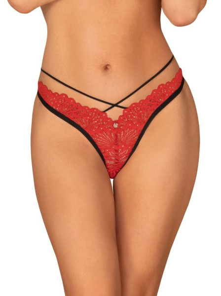 Sexy tanga Mettia thong - Obsessive L/XL červená