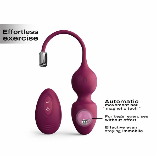 Dorcel Love Balls Vibrating Kegel Balls with Remote Control Plum