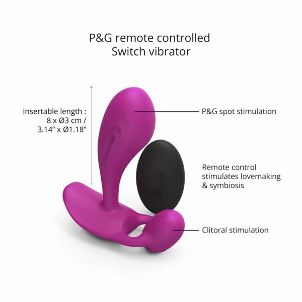 Love to Love Witty P&G Vibrator with Remote Control Pink