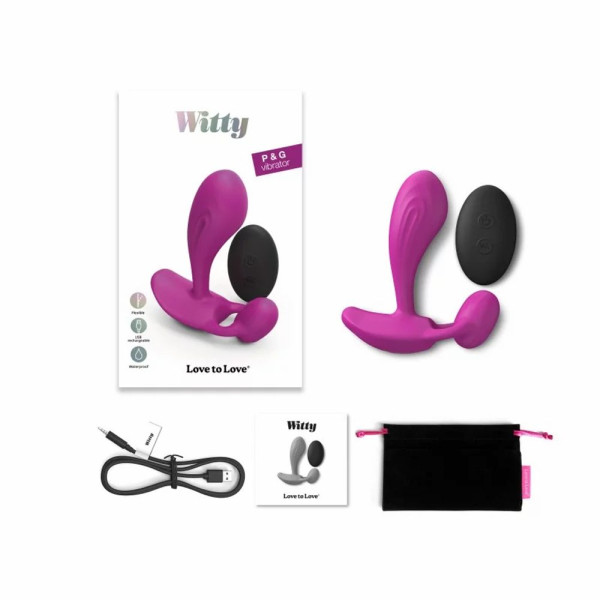 Love to Love Witty P&G Vibrator with Remote Control Pink