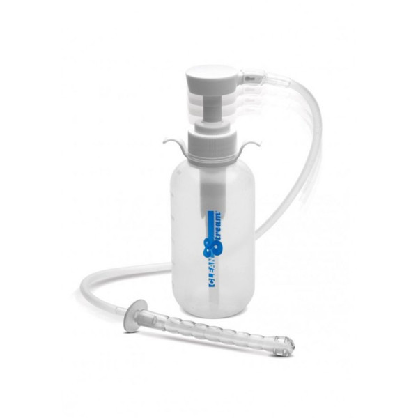 CleanStream Pump Action Enema Bottle with Nozzle Clear