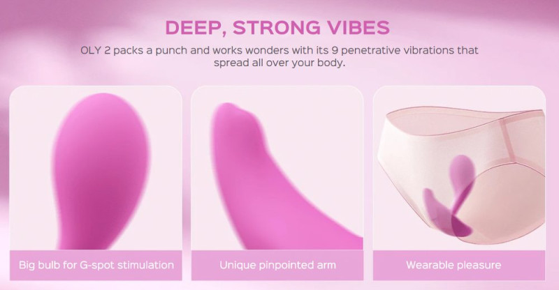 Honey Play Box OLY 2 Pressure Sensing APP-enabled Wearable Clit & G Spot Vibrator