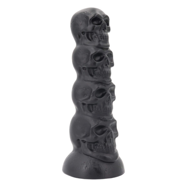 Toppedmonster - dildo s lebkou - 22 cm (černé)