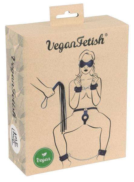 Vegan Fetish - vázací sada (7 kusů) - černá