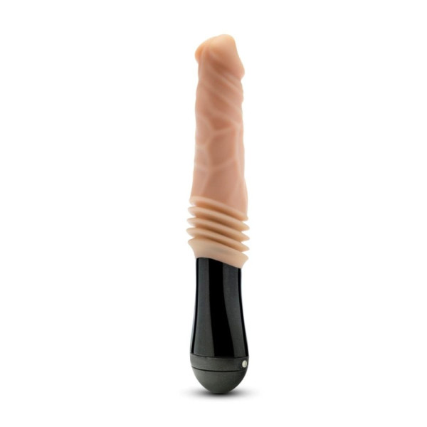 Dr. Skin Silicone Dr. Knight Thrusting Gyrating Vibrating Dildo Beige