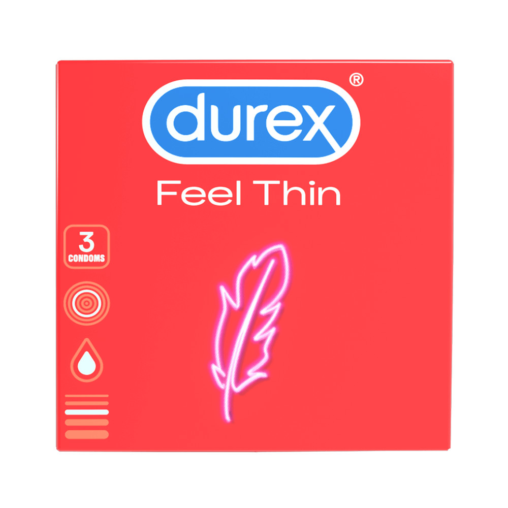 Durex Feel Thin - kondomy s realistickým pocitem (3ks)
