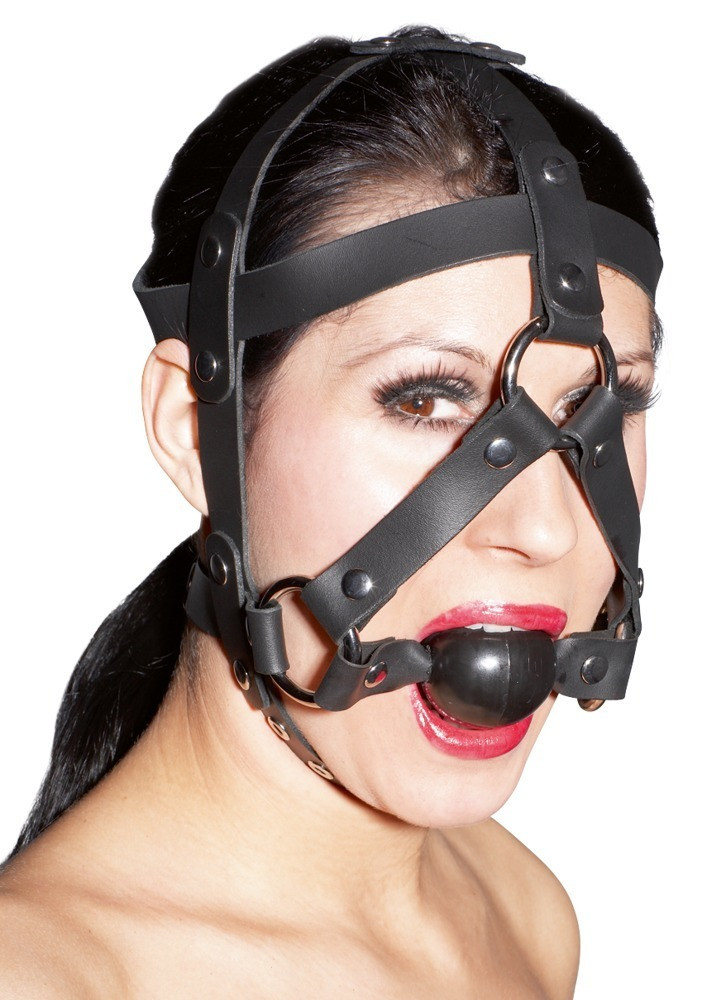 Zado - Kožená maska s kuličkou do úst
