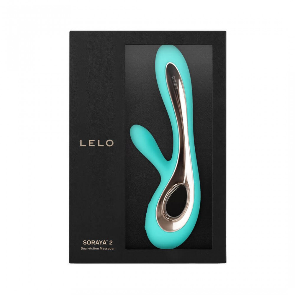 LELO Soraya 2 - nabíjecí, vodotěsný vibrátor s ramínkem na klitoris (tyrkysový)