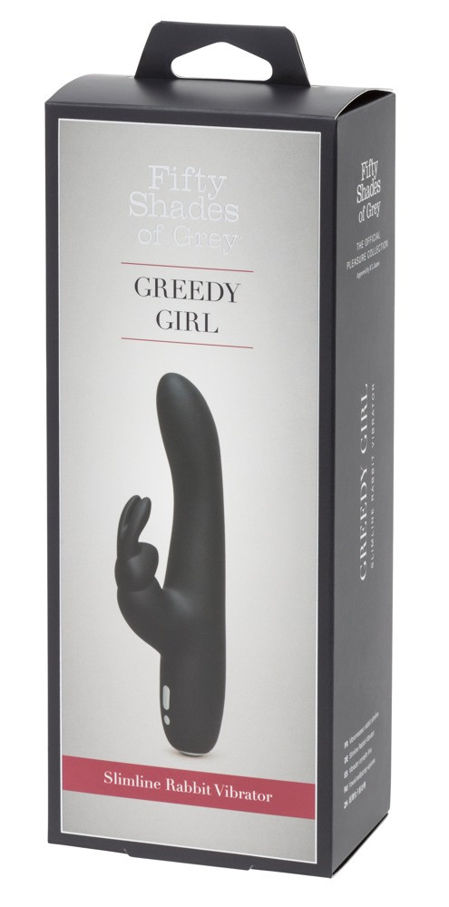 Fifty Shades of Grey Greedy Girl - dobíjecí vibrátor s bodcem (černý)