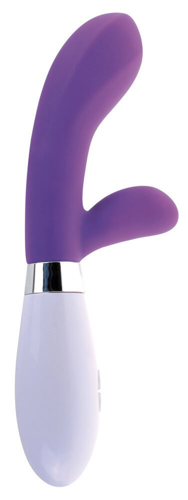 Classix Silicone - vodotěsný vibrátor na bod G s ramínkem na klitoris (fialový)