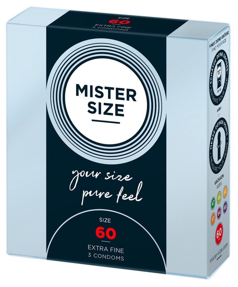 Mister Size tenká prezervativa - 60mm (3ks)