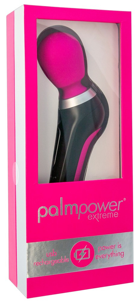 PalmPower Extreme Wand - dobíjecí masážní vibrátor (růžovo-černý)