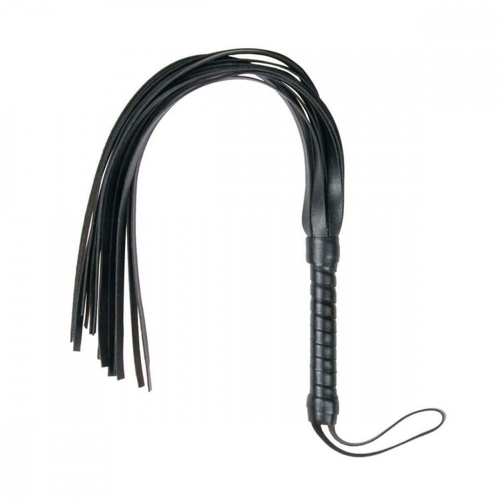 Easytoys Flogger - jemný kožený bičík (černý)