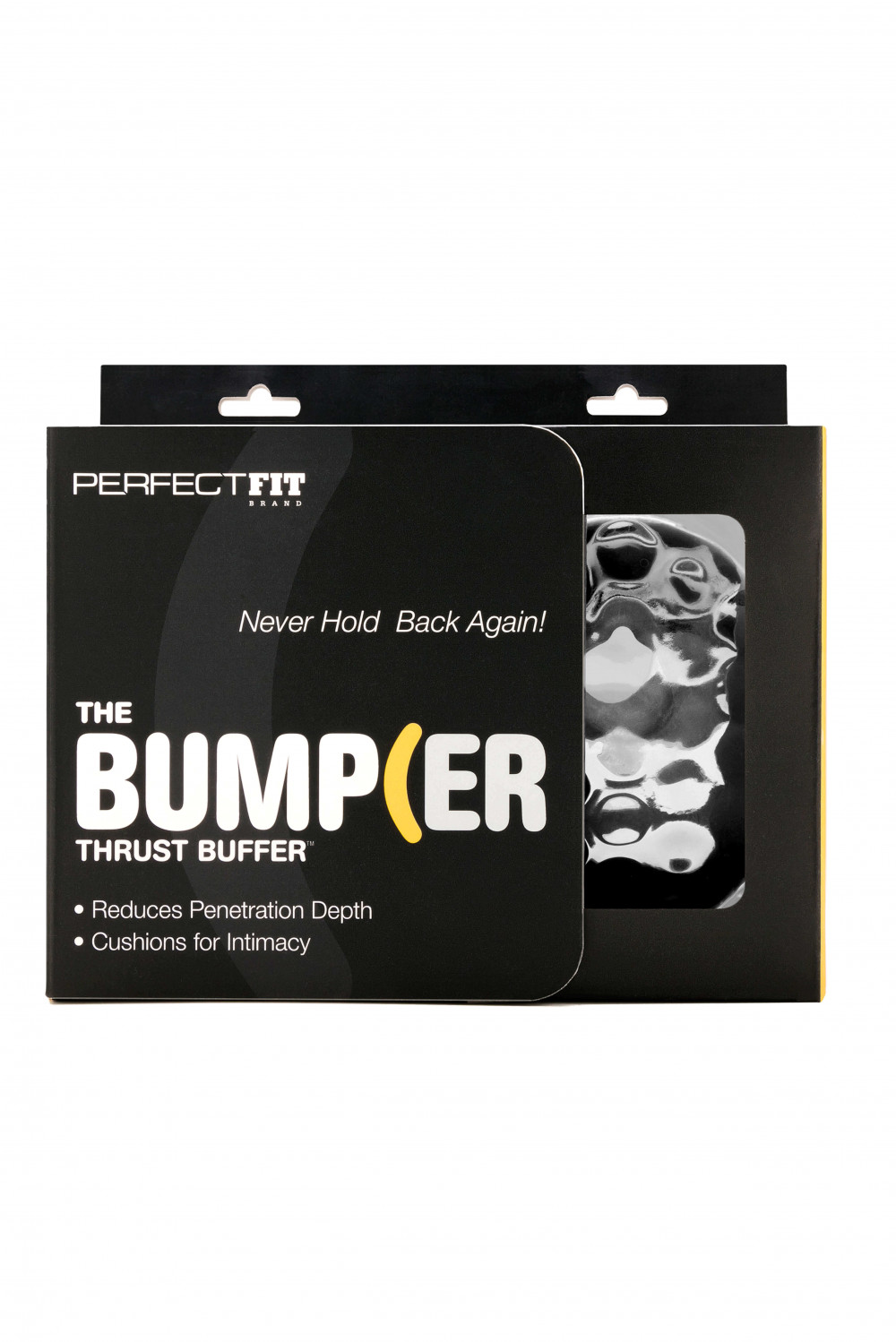 Perfect Fit The Bumper - sada kroužků na varlata a penis - černá (2 kusy)