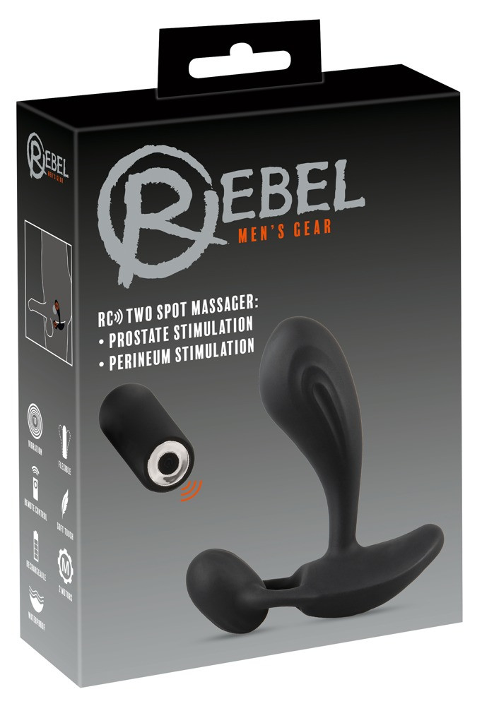 Rebel RC - vibrátor na prostatu 2v1 (černý)