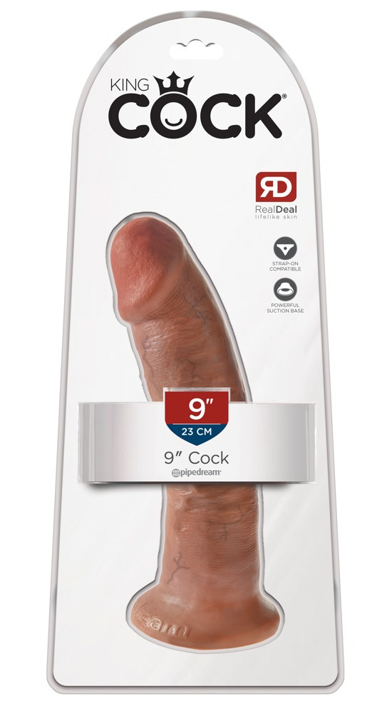 Pipedream King Cock - realistické dildo (23 cm) - tmavě tělová barva