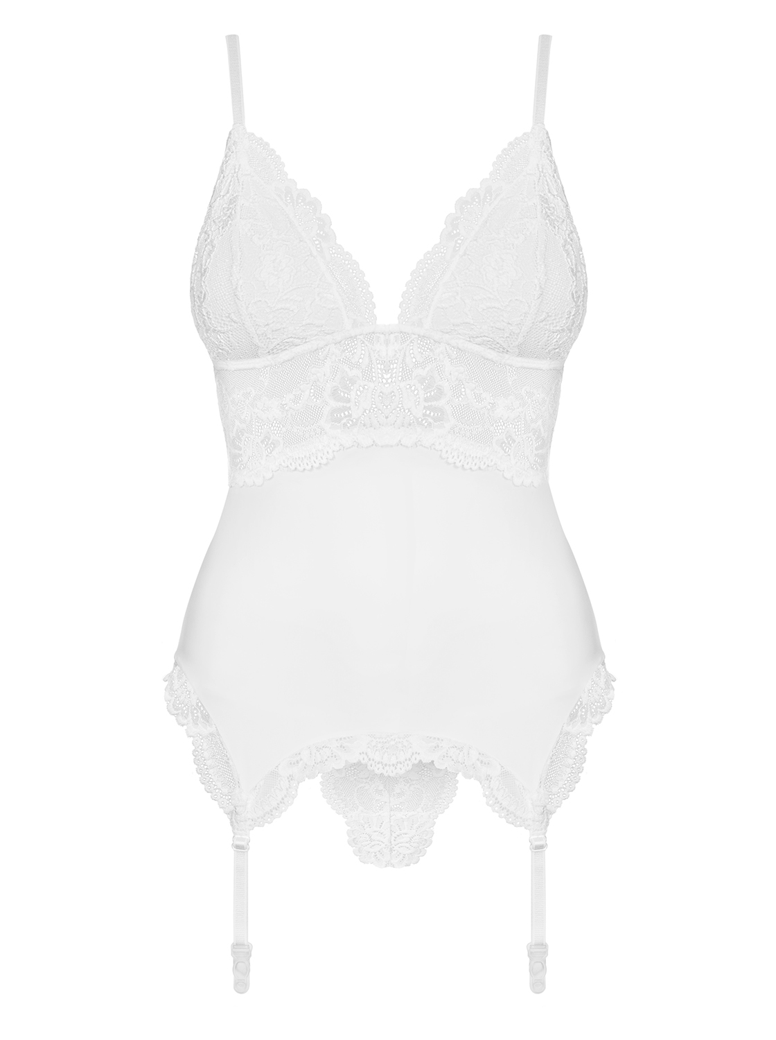 Korzet 810-COR white corset - Obsessive bílá S/M