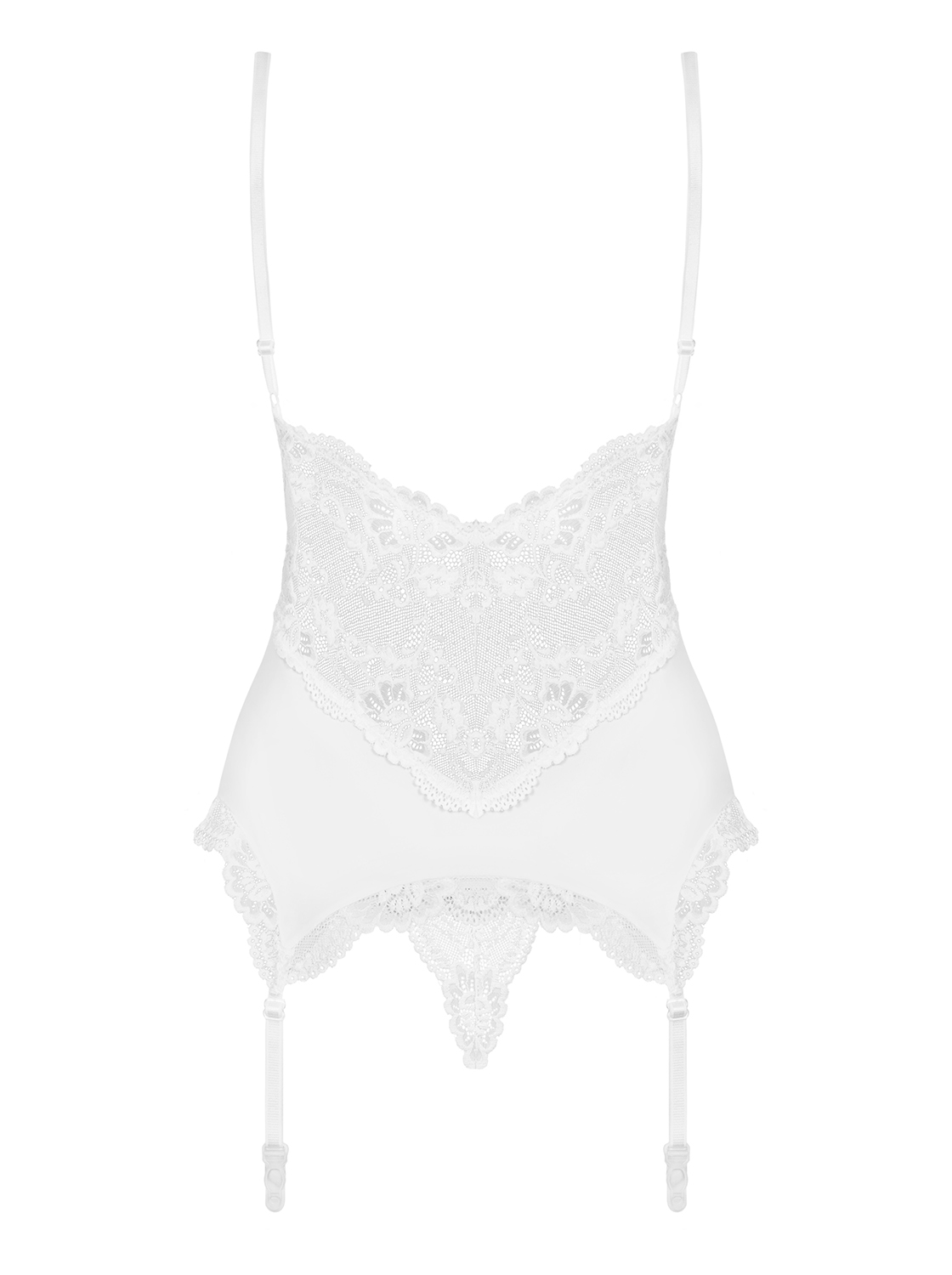 Korzet 810-COR white corset - Obsessive bílá S/M