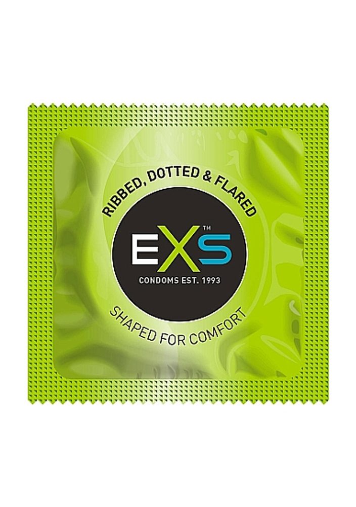 EXS Comfy Fit Ribbed and Dotted Condoms 12 ks