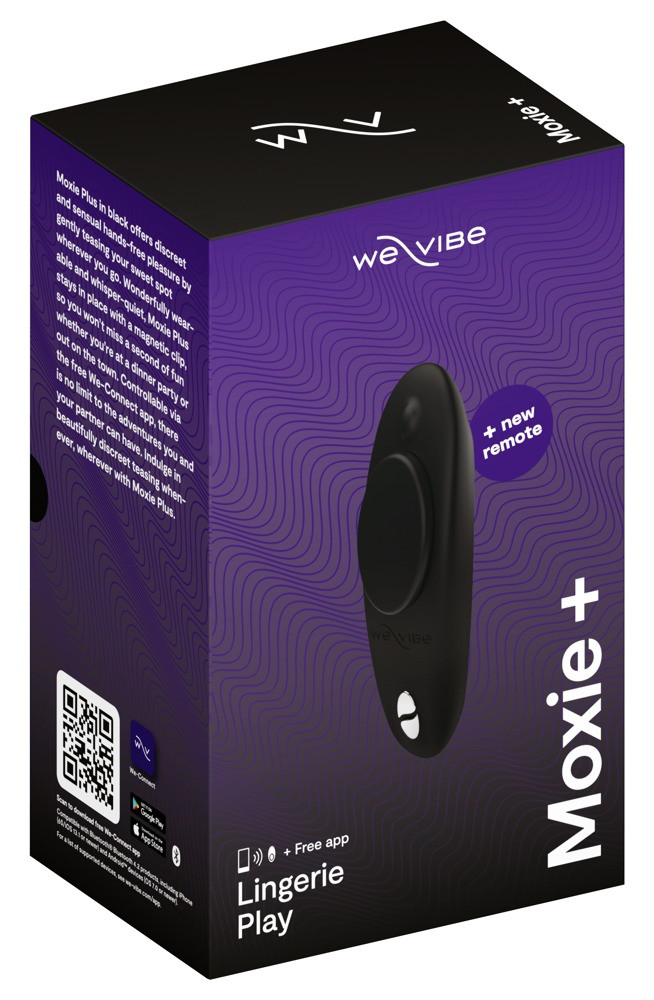 We-Vibe Moxie+ - dobíjecí, rádiem řízený, inteligentní vibrátor na klitoris (černý)
