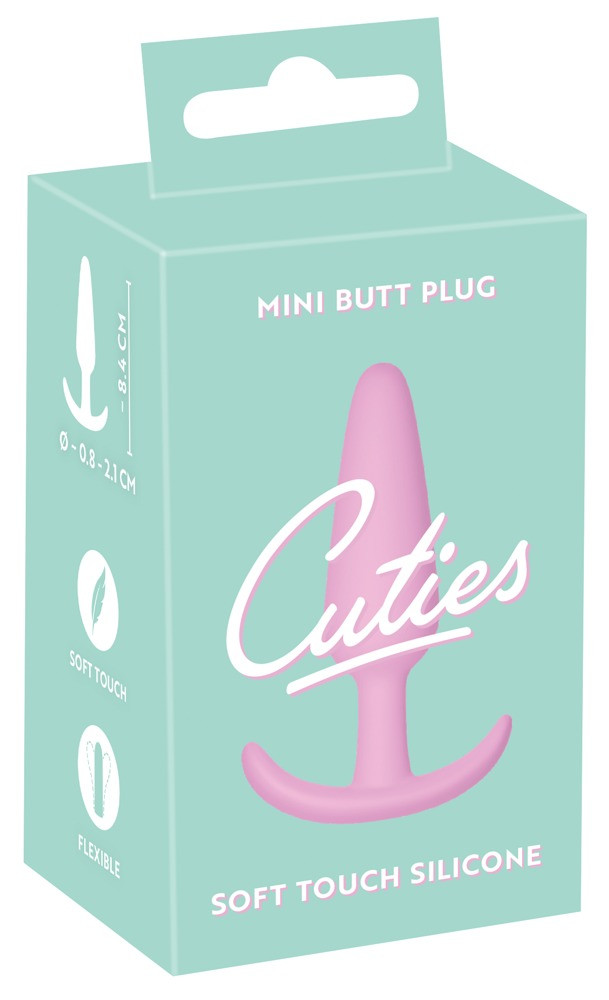 Cuties Mini Butt Plug - silikonové anální dildo - růžové (2,1cm)