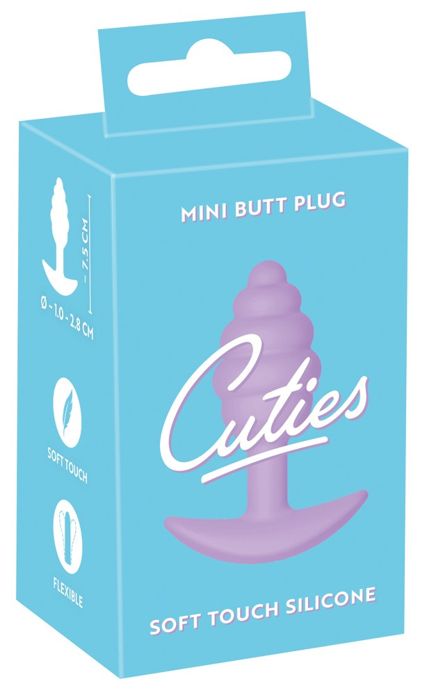 Cuties Mini Butt Plug - silikonové anální dildo - fialové (2,8cm)