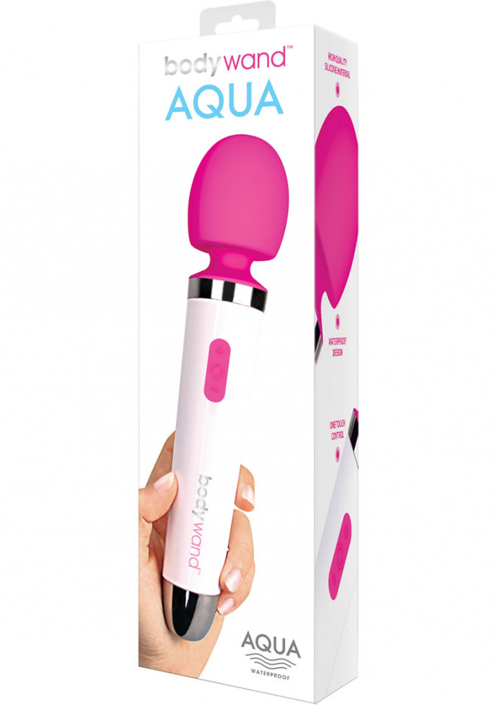 Bodywand Aqua Wand - vodotěsný masážní vibrátor (pink-bílý)