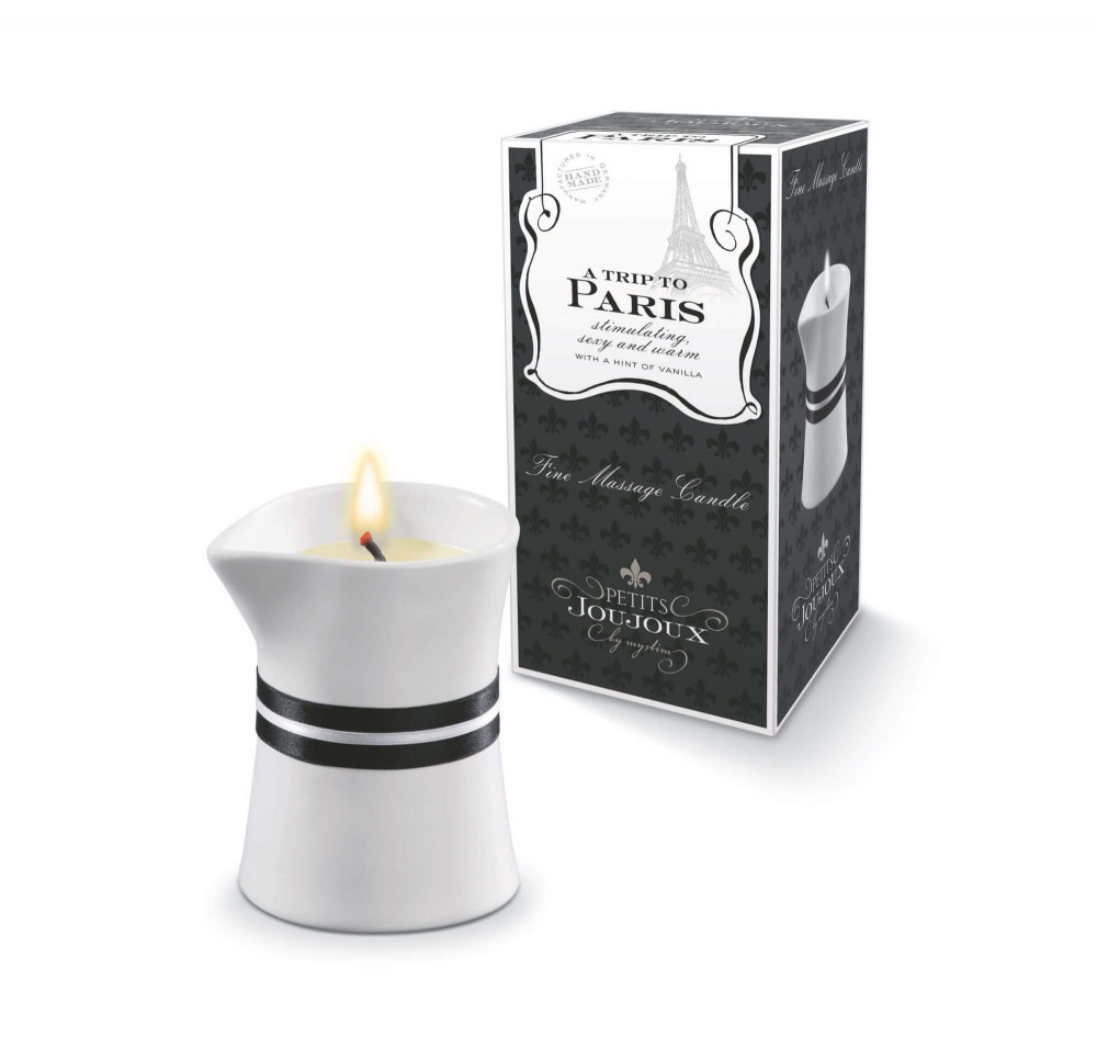 Petits Joujoux Paris - masážní svíčka v hubičce - vanilkové santalové dřevo (120ml)