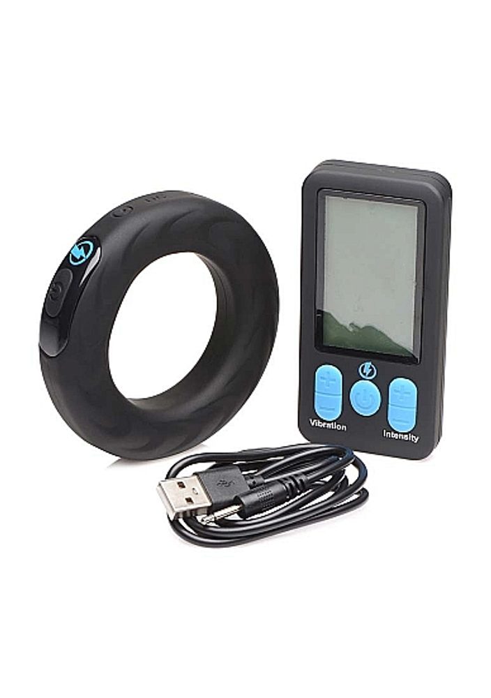 Zeus Electrosex E-Stim Pro Silicone Cock Ring Vibe with Remote