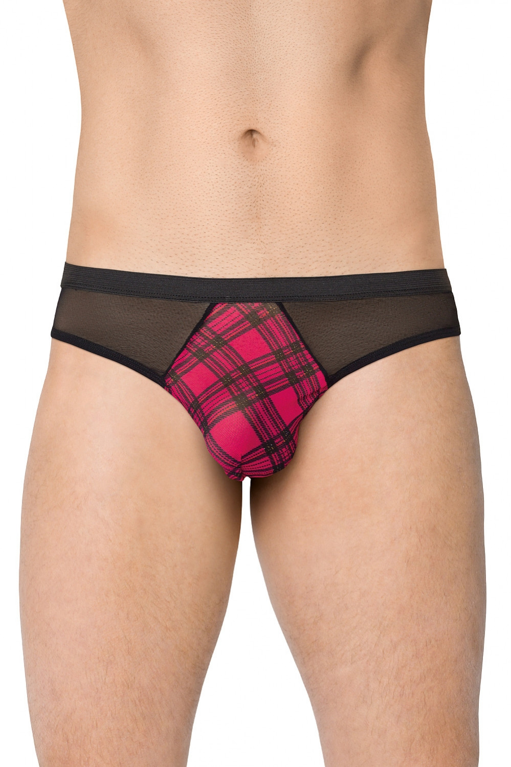 Pánská tanga 4524 - SOFTLINE COLLECTION černo-růžová M/L