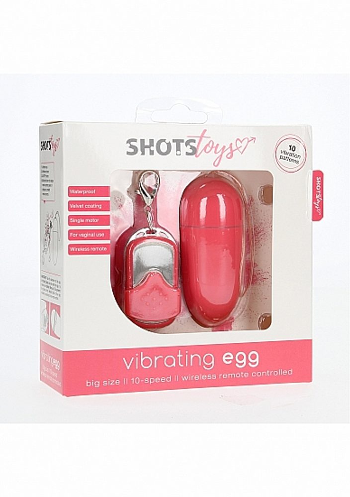 Shots Toys 10 Speed Remote Vibrating Egg Big Pink