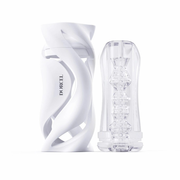 Dorcel Deep Blow Masturbator with Sleeve White