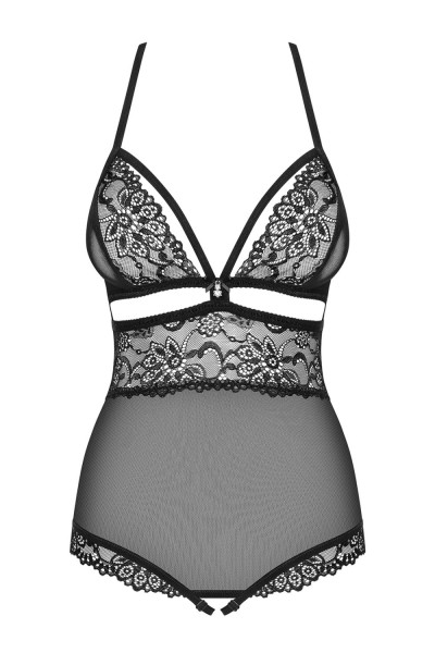 Erotické body model 16133385 black  černá S/M - Obsessive