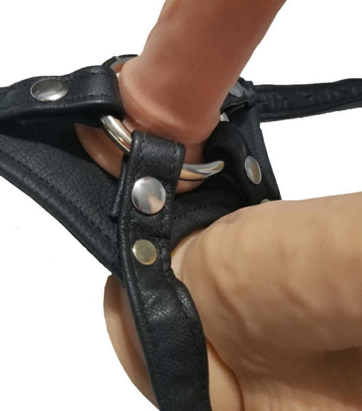 Harness with Double Penetration Strap-On